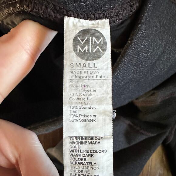 VIMMIA Black Gray X Seamless Mesh Athletic Leggings Size Small - Picture 9 of 9